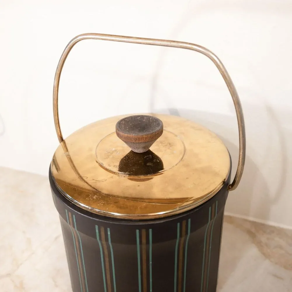 Vintage MCM Faux Leather Ice Bucket